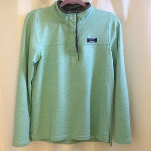 LL Bean women’s soft rugby sweatshirt in teal
